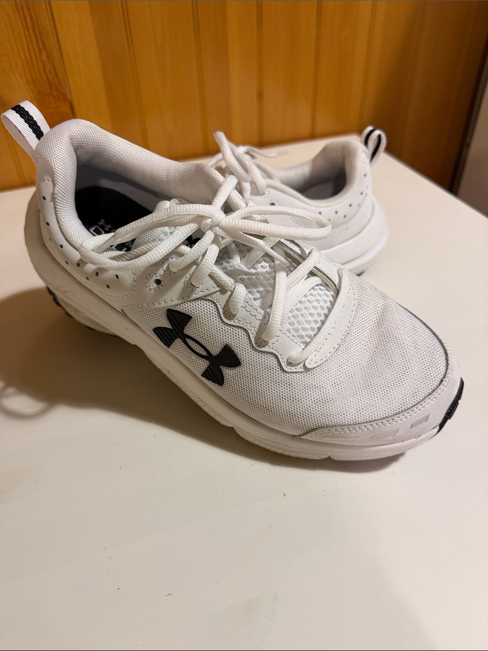 Under Armour White Athletic Sneakers with Black Accents